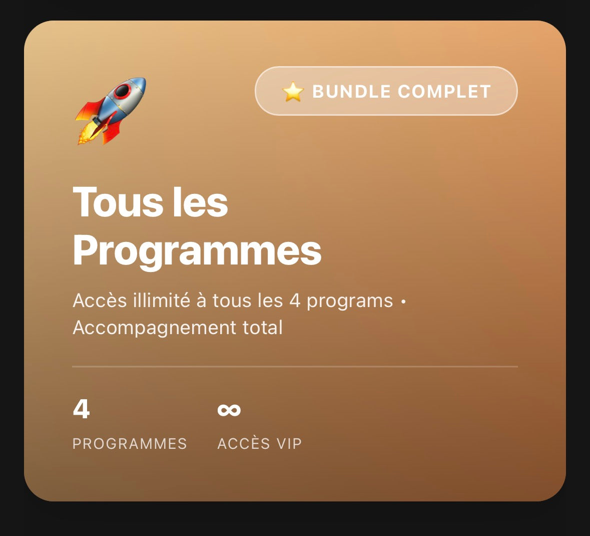 Bundle Complet - Tous les 4 Programs